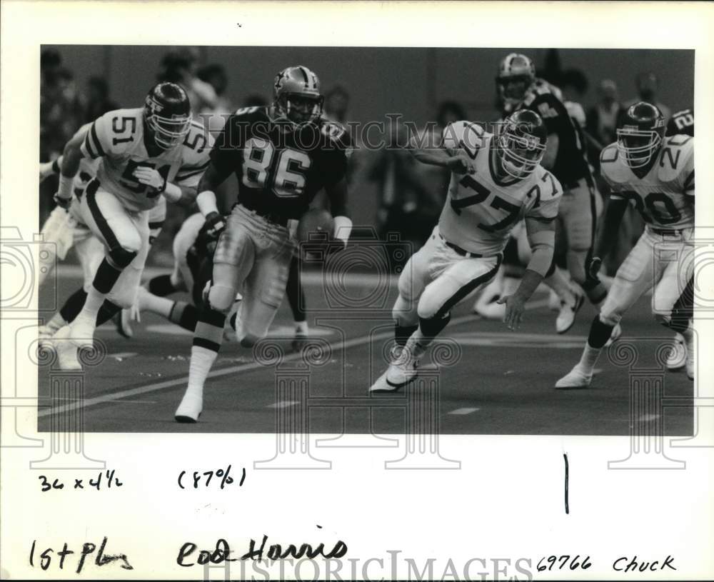 1989 Press Photo Rod Harris during football game - noc88706- Historic Images