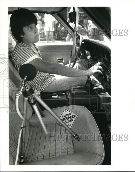 1986 Press Photo Aulton Quave at "Thunder on Wheels Crank It Up" event, Metairie- Historic Images