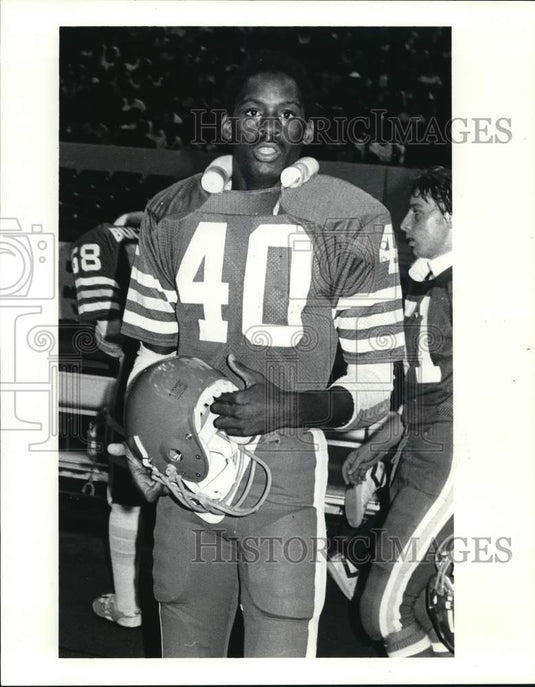 1983 Press Photo Randy Thornton, football player of West Jefferson - noc91178 - Historic Images