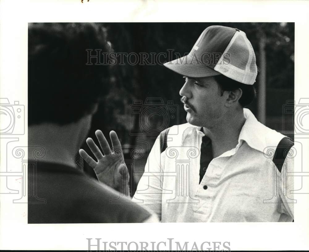 1985 Press Photo Football coach Frank Streufert of Lutheran - noc92450 - Historic Images