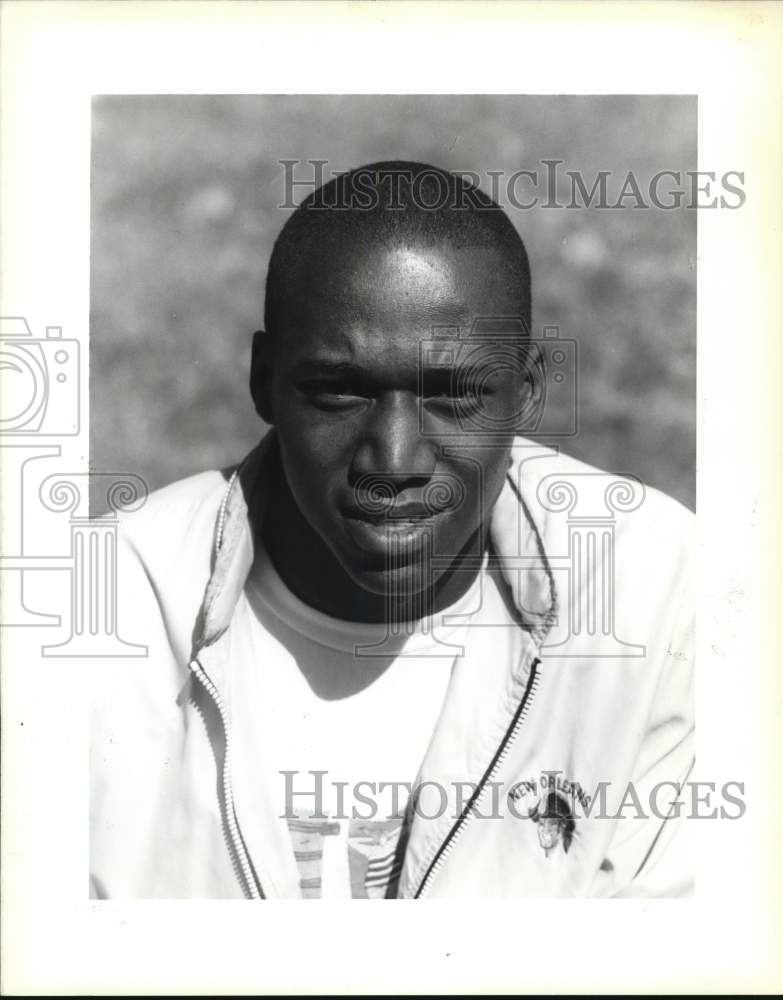 1988 Press Photo Bryant Strickland, Booker T. Washington&#39;s football player- Historic Images