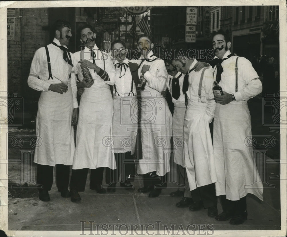 1948 Men as Italian Waiters, Mardi Gras, New Orleans  - Historic Images