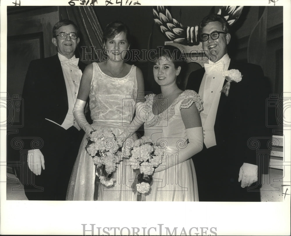 1986 Four Attendees of the Olympians Ball, Mardi Gras, New Orleans - Historic Images