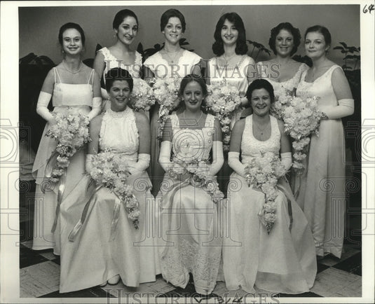 1979 New Orleans Mardi Gras Olympians Jubilee Ball Queen & Maids - Historic Images