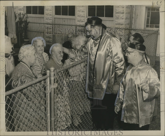1957 Krewe of China Dolls Visit Convalescents, Mardi Gras - Historic Images