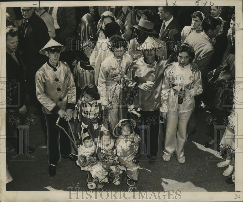 1953 Family Dressed in Oriental Garb, Mardi Gras, New Orleans - Historic Images