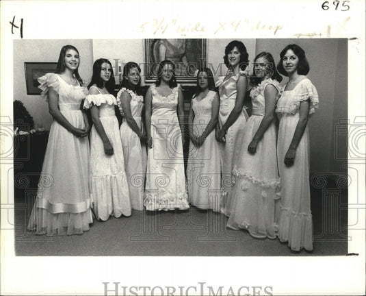 1978 New Orleans Mardi Gras court maids in waiting  - Historic Images