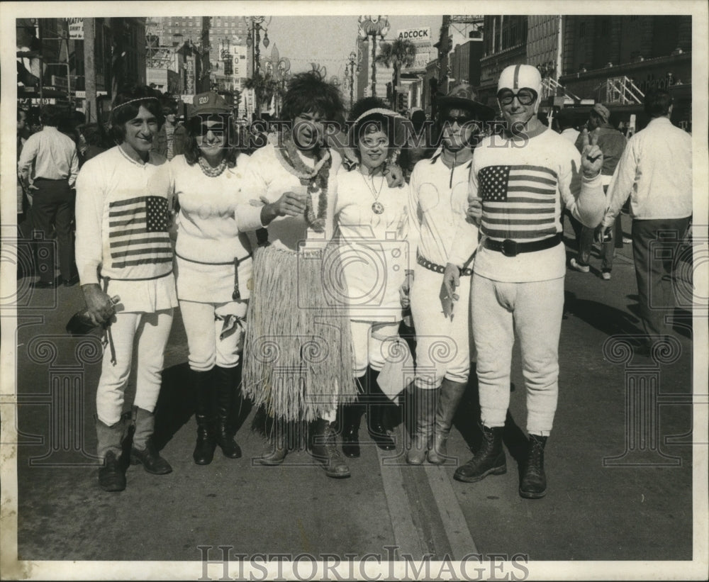 1971 Carnival Maskers Pose for Photo  - Historic Images