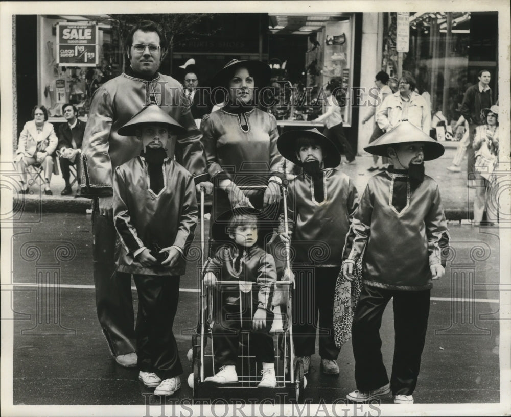 1972 Carnival Maskers in Costume at Mardi Gras, New Orleans - Historic Images