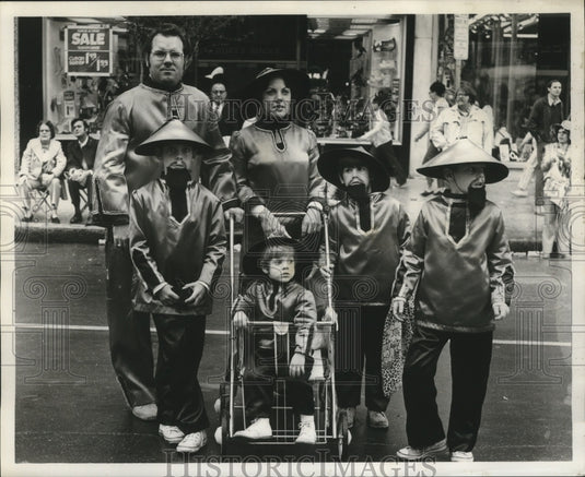 1972 Carnival Maskers in Costume at Mardi Gras, New Orleans - Historic Images