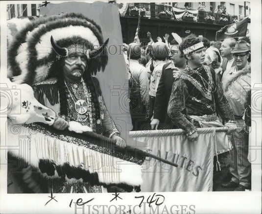 1973 Parade of People Dressed for Carnival in New Orleans - Historic Images