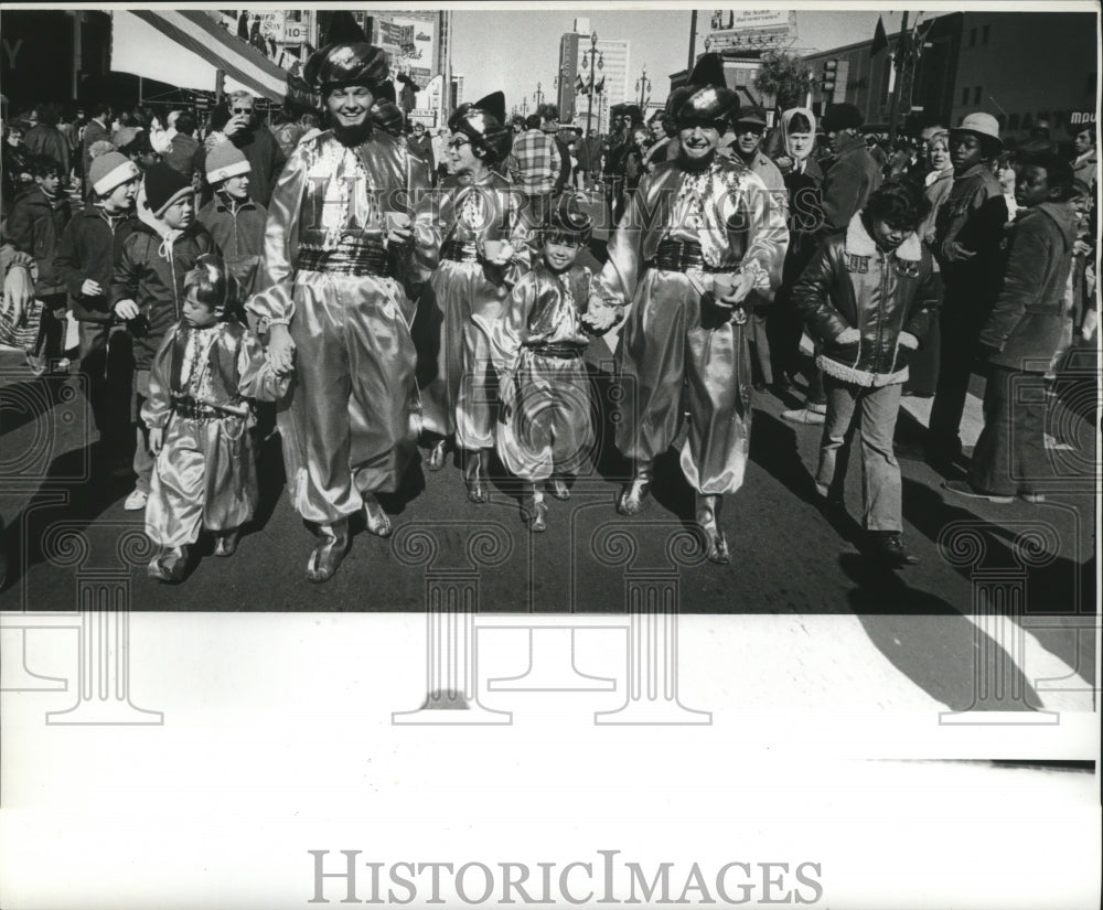 1974 Family of Carnival Maskers in Costume in New Orleans - Historic Images