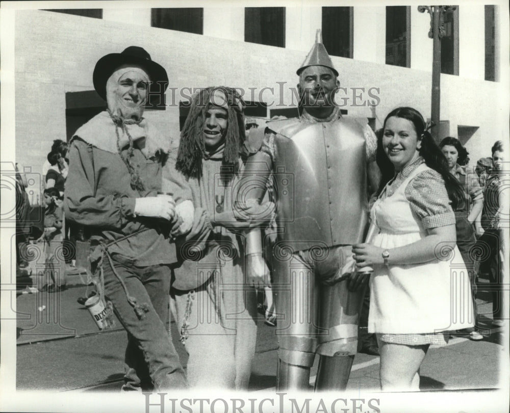 1975 Carnival Maskers as Wizard of Oz Characters in New Orleans - Historic Images