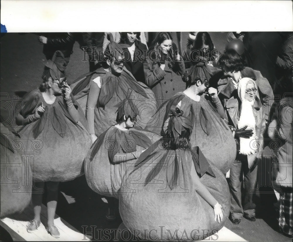 1975 Group of Carnival Maskers as Prunes in New Orleans  - Historic Images