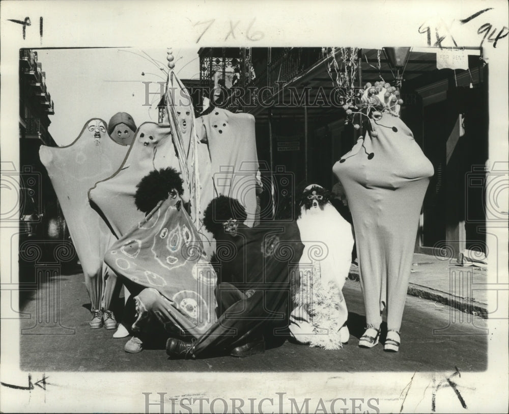 1975 Masking at Mardi Gras Parade, New Orleans  - Historic Images