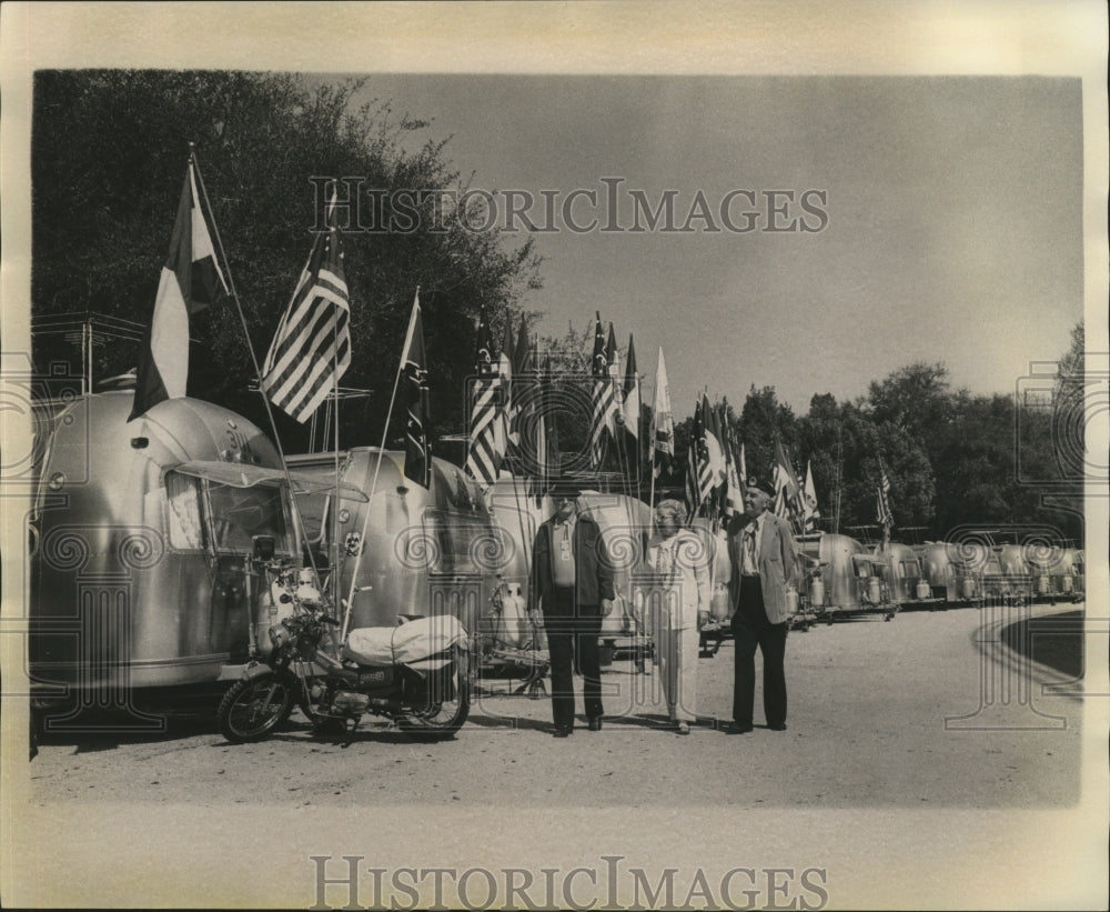 1976 Mardi Gras trailer camp in city park.  - Historic Images