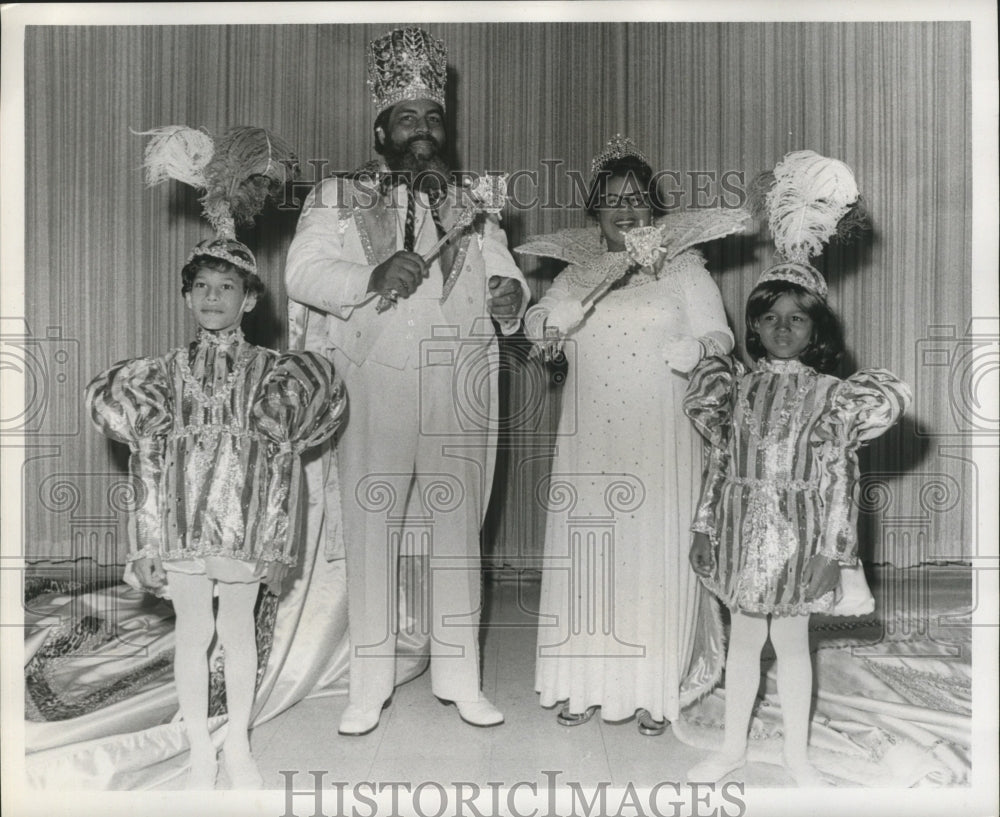 1976 King and Queen of Zulu, Mardi Gras, New Orleans  - Historic Images