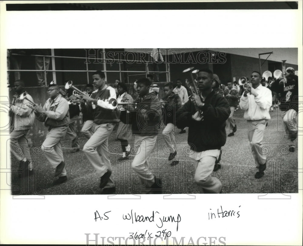 1993 McDonogh Senior Bands Practices for Mardi Gras, New Orleans - Historic Images