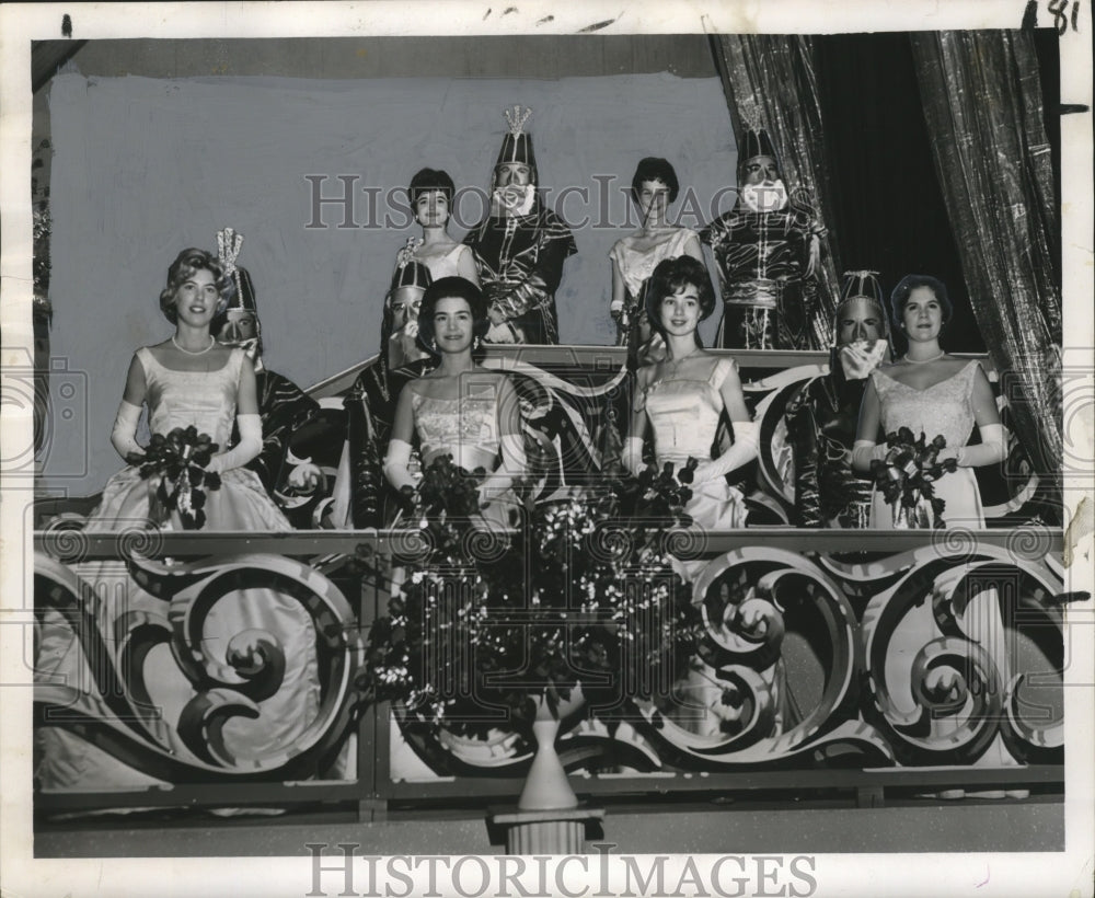 1962 Among the Maids to the Queen of the Twelfth Night Revelers Ball - Historic Images