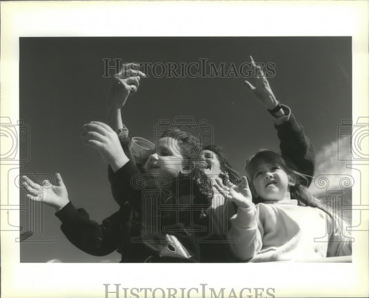 1990 Frances Melanson, Melanie Waddell and Jeanee Waddell - Historic Images