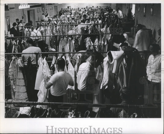 1963 Men of Rex get in to costume in Den, 1962  - Historic Images