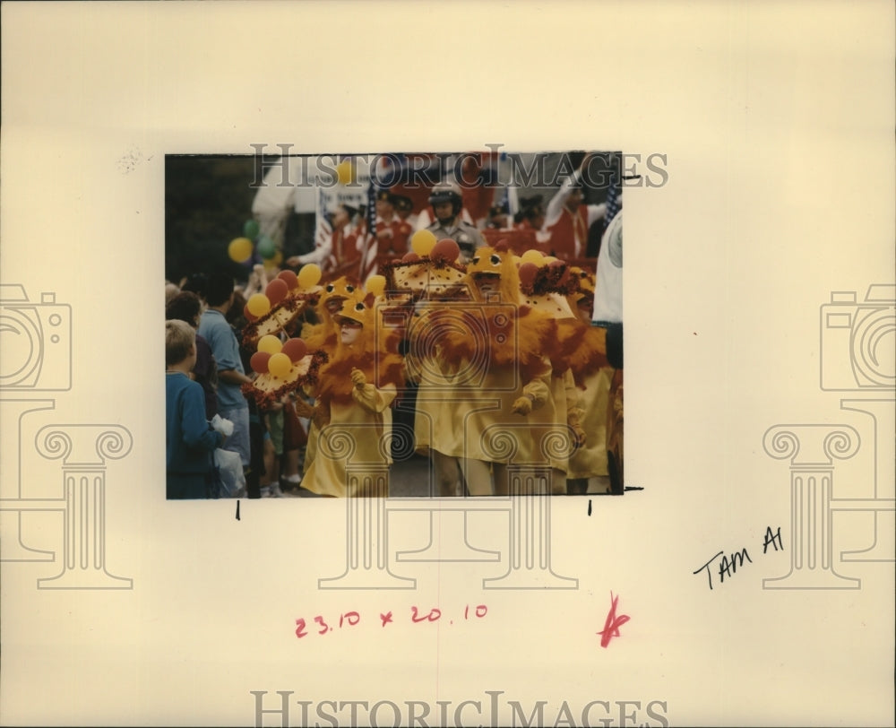 1995 Mardi Gras Carnival Costumes at parade  - Historic Images