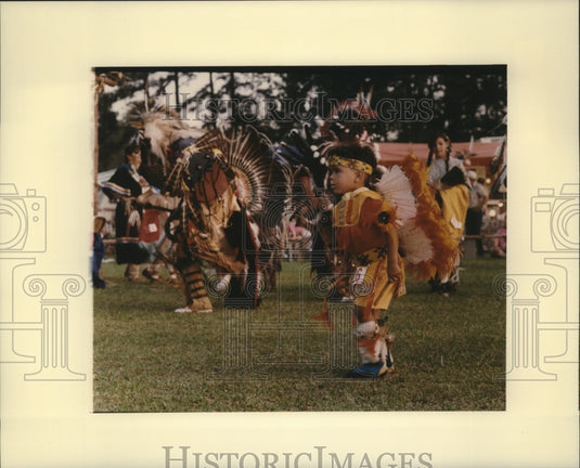 1994 Mardi Gras Indians in costume.  - Historic Images