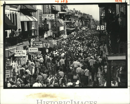1980 Crowd at Mardi Gras, New Orleans  - Historic Images