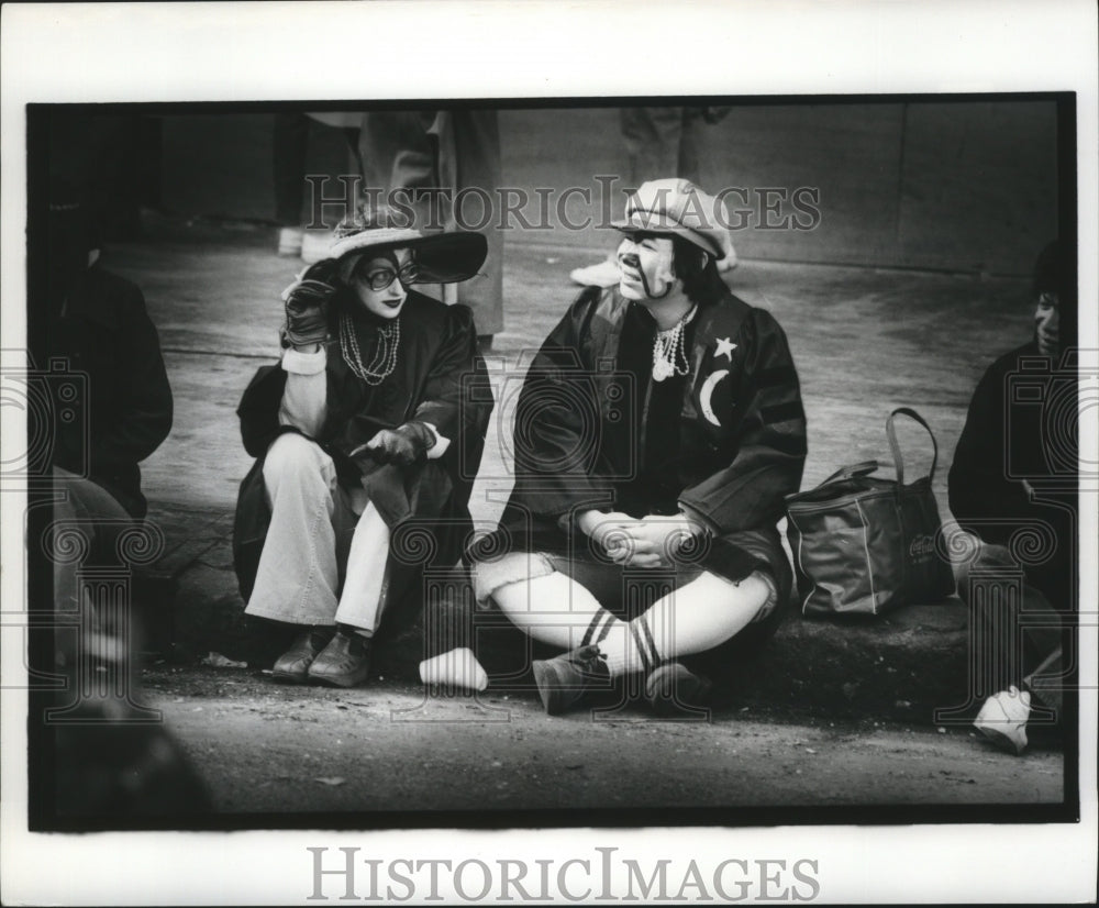 Attendees Taking a Seat During Mardi Gras, New Orleans  - Historic Images