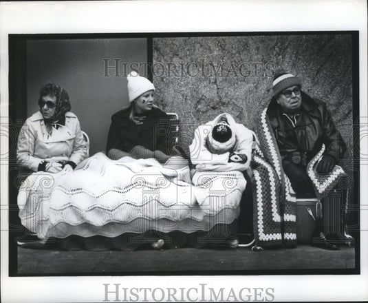 Attendees Trying to Keep Warm During Mardi Gras, New Orleans - Historic Images