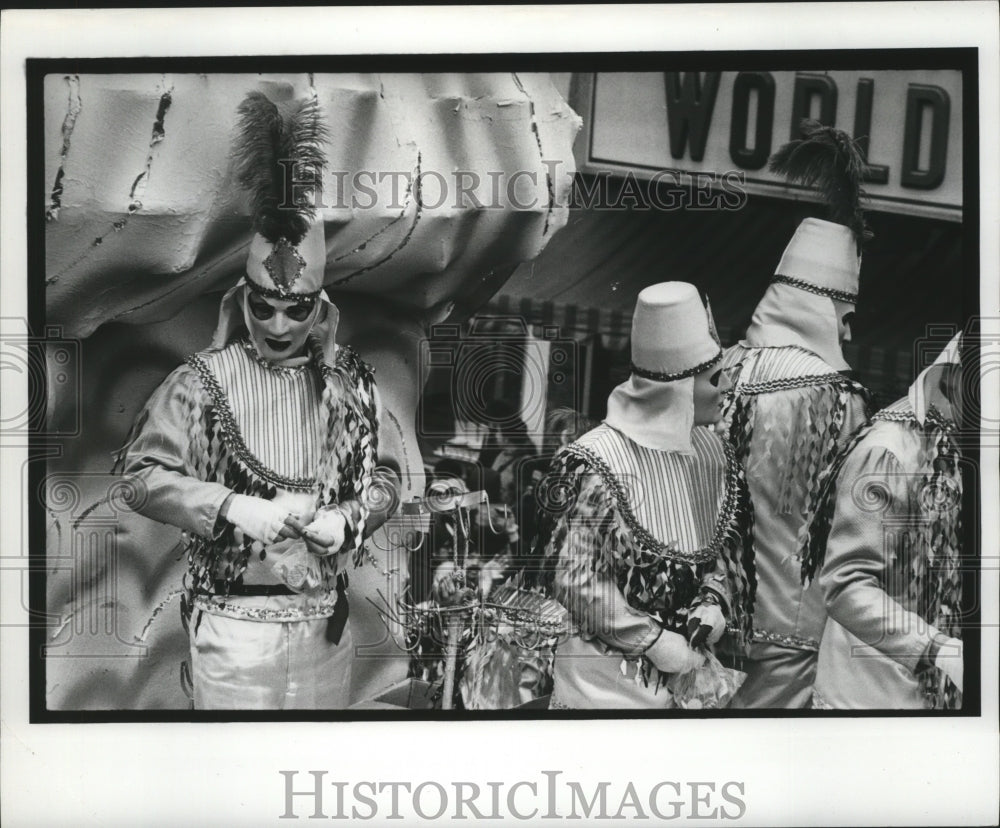 Attendees in Costume at Mardi Gras, New Orleans  - Historic Images