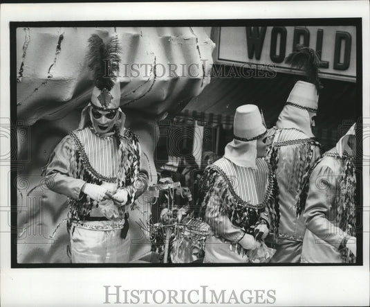 Attendees in Costume at Mardi Gras, New Orleans  - Historic Images