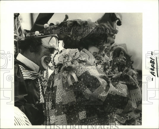 1979 Carnival Maskers as Clowns in New Orleans  - Historic Images