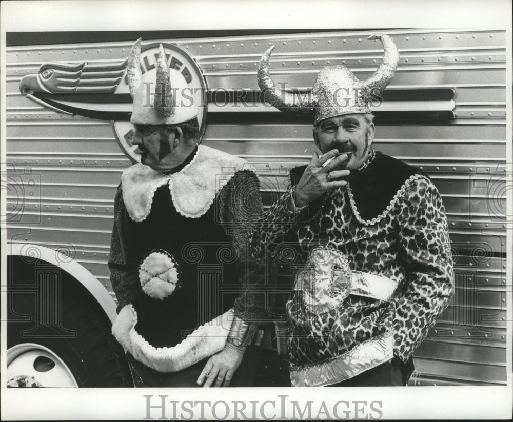 1978 Two Carnival Maskers in Devil Horns in New Orleans  - Historic Images