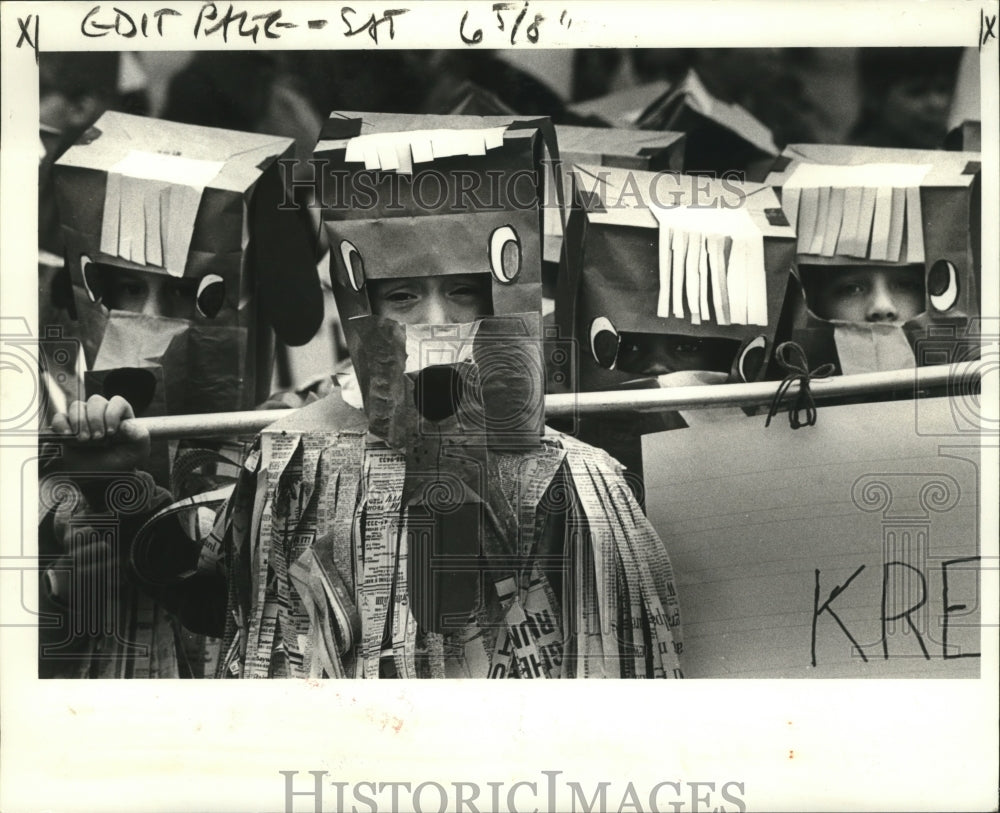 1983 Craig Harvey &amp; Krewe of Shaggy Dogs of John Dibert Elementary - Historic Images