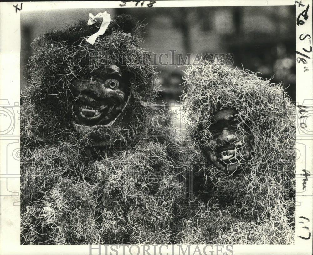 1981 Maskers in Costume at Mardi Gras, New Orleans  - Historic Images