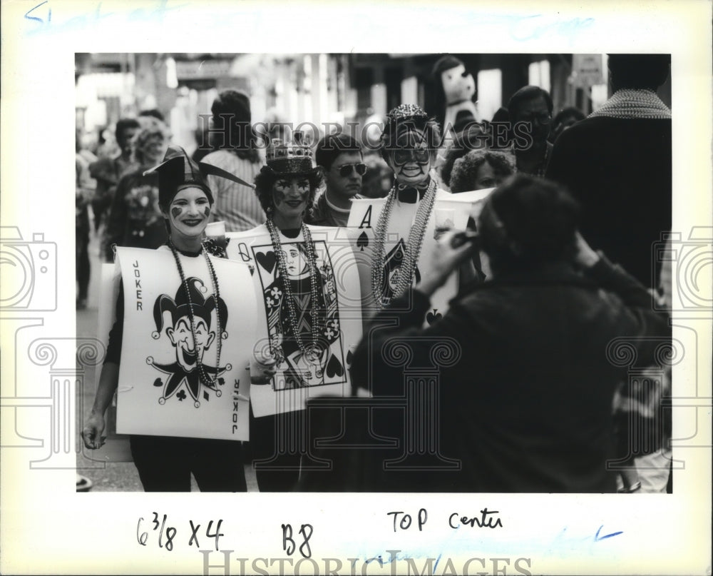 1990 Deck of Cards make their way down Bourban St.  - Historic Images