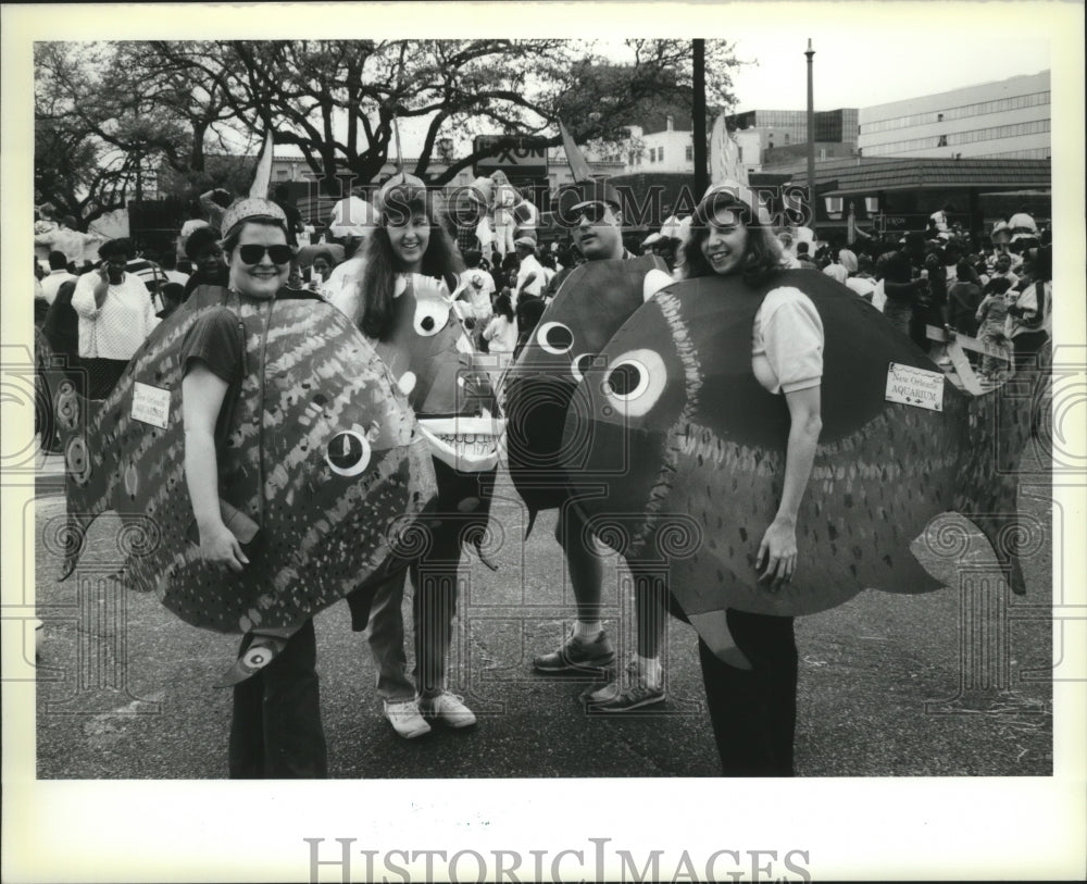 1990 Mardi Gras Fish Carnival Maskers New Orleans  - Historic Images