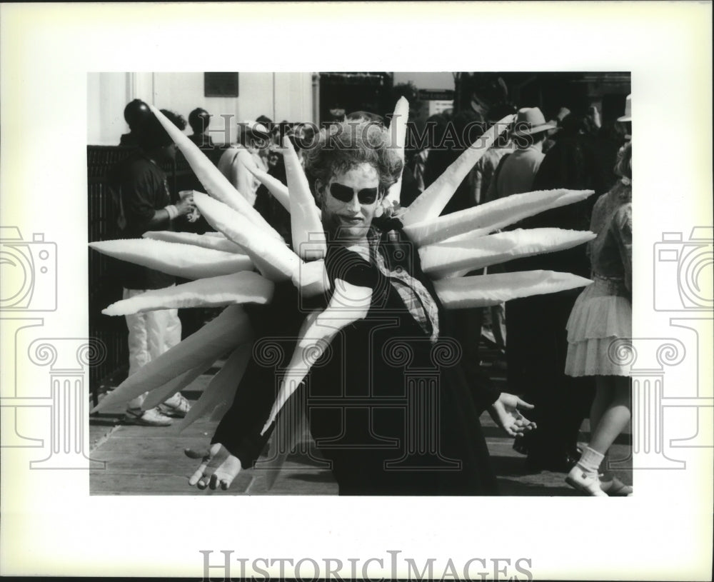 1990 Masker Dressed as the Beetle Juice Mardi Gras, New Orleans - Historic Images