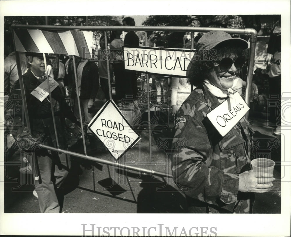 1987 Judi Dunhan and Marilynn Duett at Mardi Gras, New Orleans - Historic Images