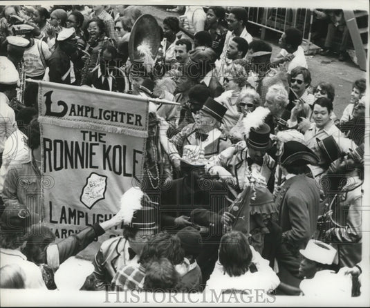1977 Mardi Gras Carnival march club, the lamplighters  - Historic Images