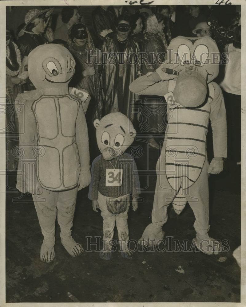 1955 group in animal costumes at Mardi Gras in New Orleans - Historic Images