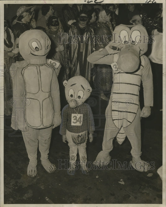 1955 group in animal costumes at Mardi Gras in New Orleans - Historic Images