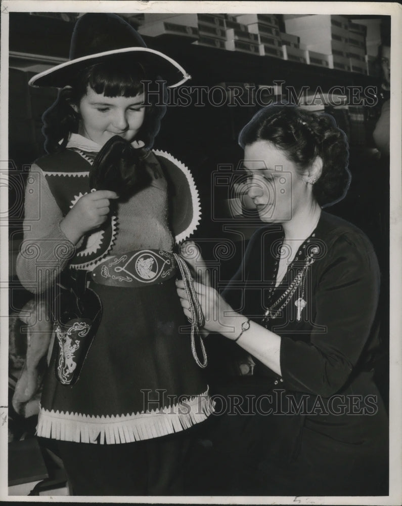 1947 Cowgirl Costume is the choice for this attendee at Mardi Gras - Historic Images