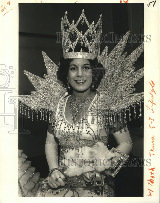 1980 Queen D'Arcangleo of the Viennese Ball, Thoth Krewe Mardi Gras - Historic Images