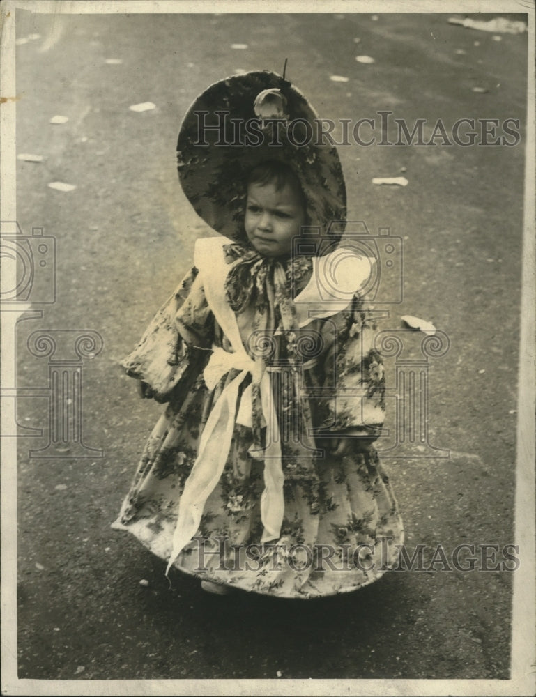 Young Carnival Masker as Southern Belle in New Orleans  - Historic Images