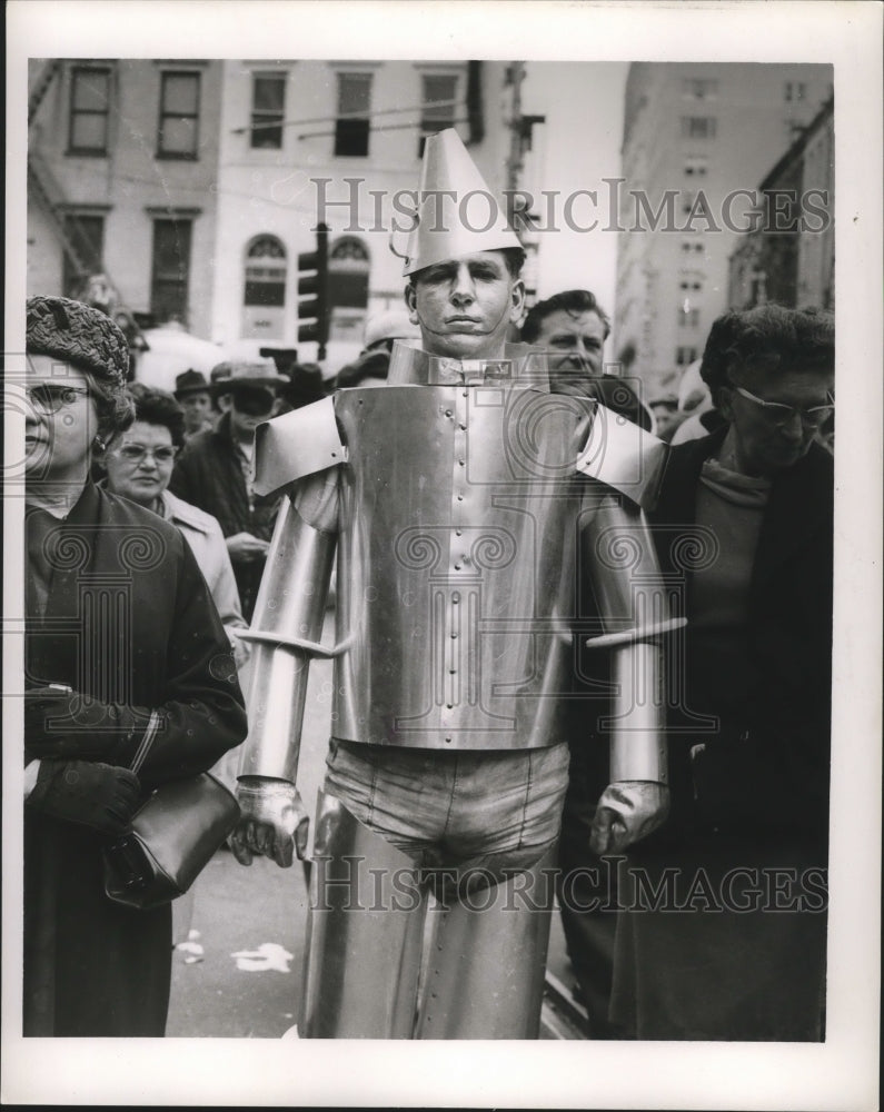 1965 Carnival Masker as Tin Man in New Orleans  - Historic Images