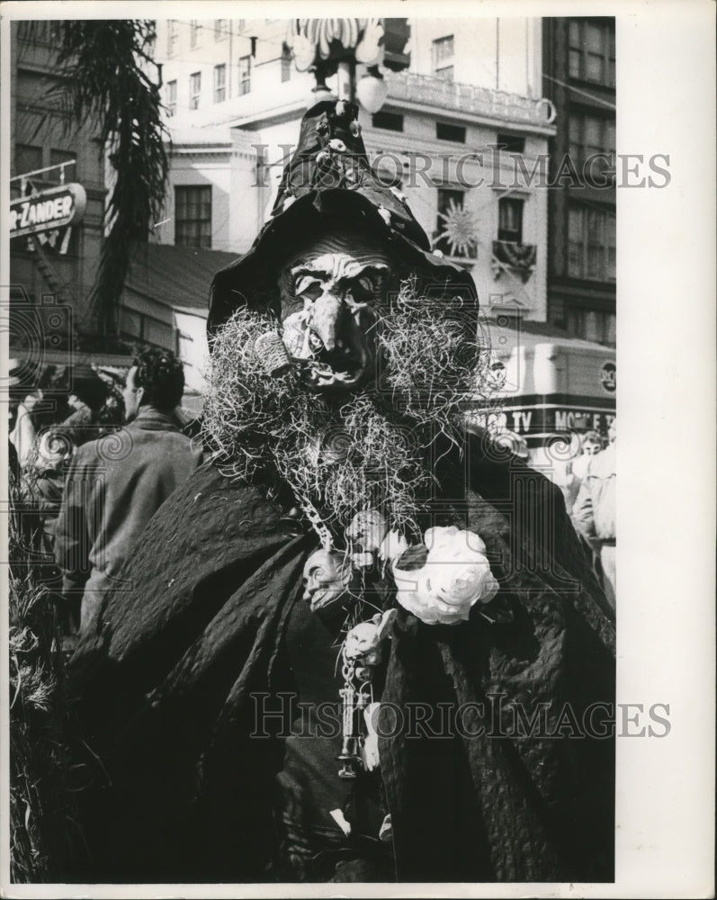 1964 John Riehm in Old Witch Costume at Carnival in New Orleans - Historic Images