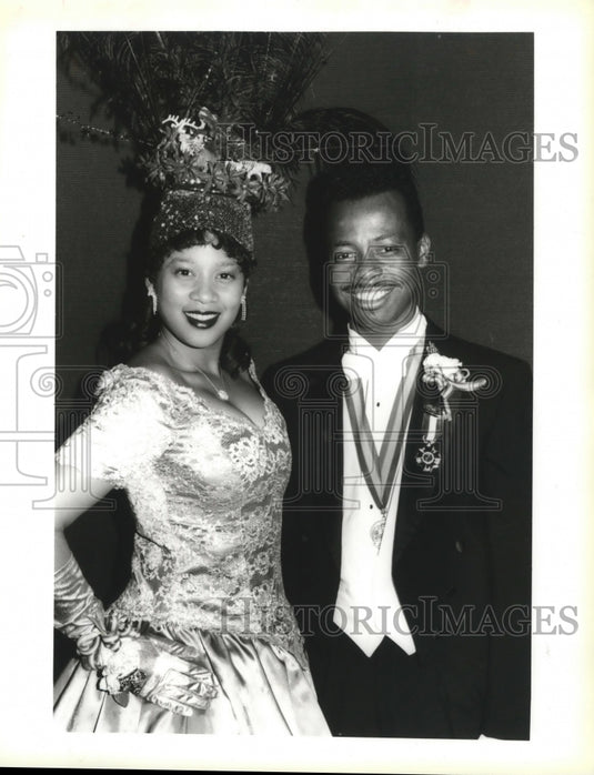 1996 Carnival's Zulu King Andre Morgan, Queen.,Brandi Dumas - Historic Images