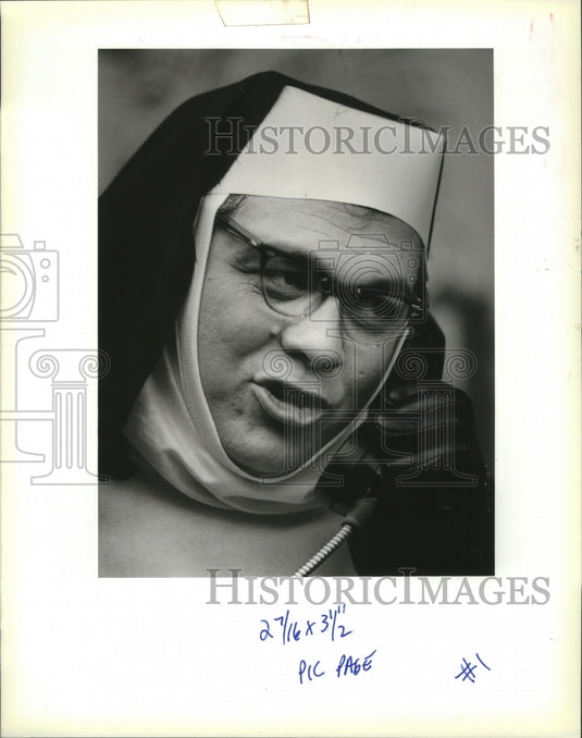 1989 Francis Lacour as a "Sister" in Carnival Crowd in New Orleans - Historic Images